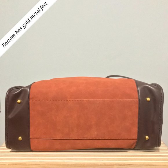 Adrienne Vittadini Duffle Bag (British Tan: AV-1802: Fuax Suede) *Never Used - Picture 5 of 16